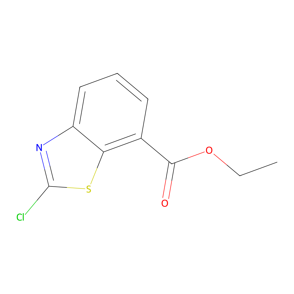 Ethyl 2-chlorobenzo[d]thiazole-7-carboxylate molecular structure, CAS 1620128-74-6