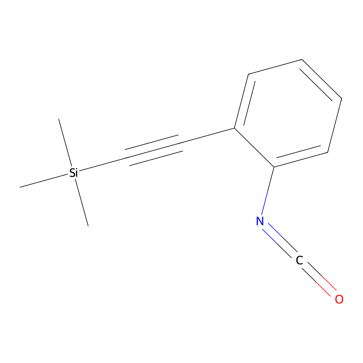 [2-(2-Isocyanatophenyl)ethynyl]trimethylsilane molecular structure, CAS 1620131-64-7
