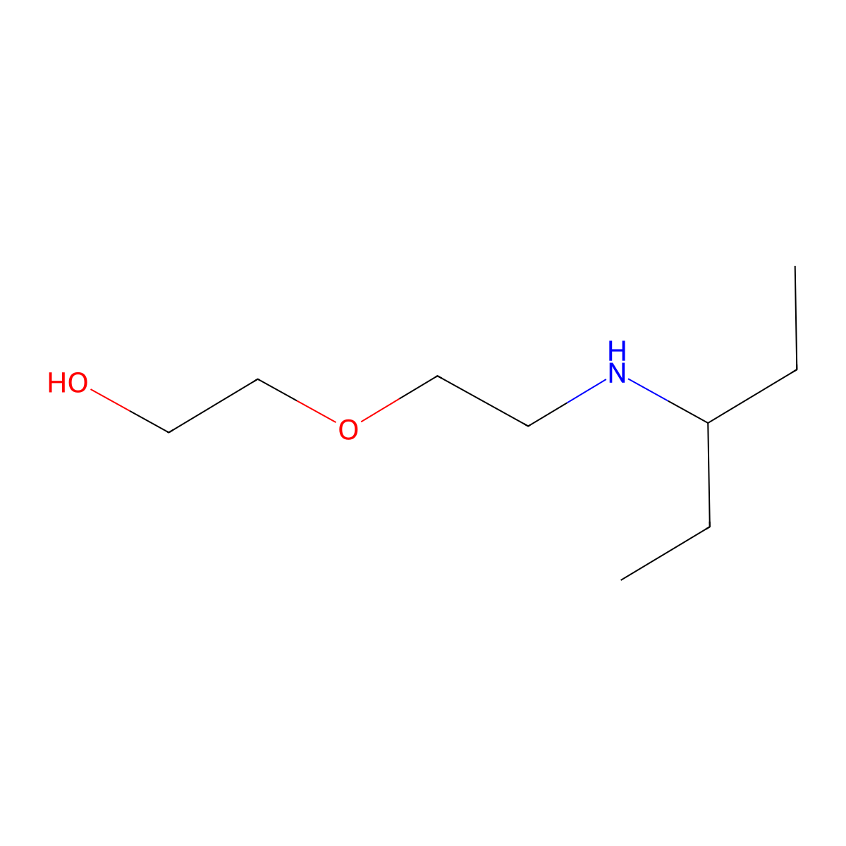 2-(2-(Pentan-3-ylamino)ethoxy)ethan-1-ol molecular structure, CAS 16202-09-8