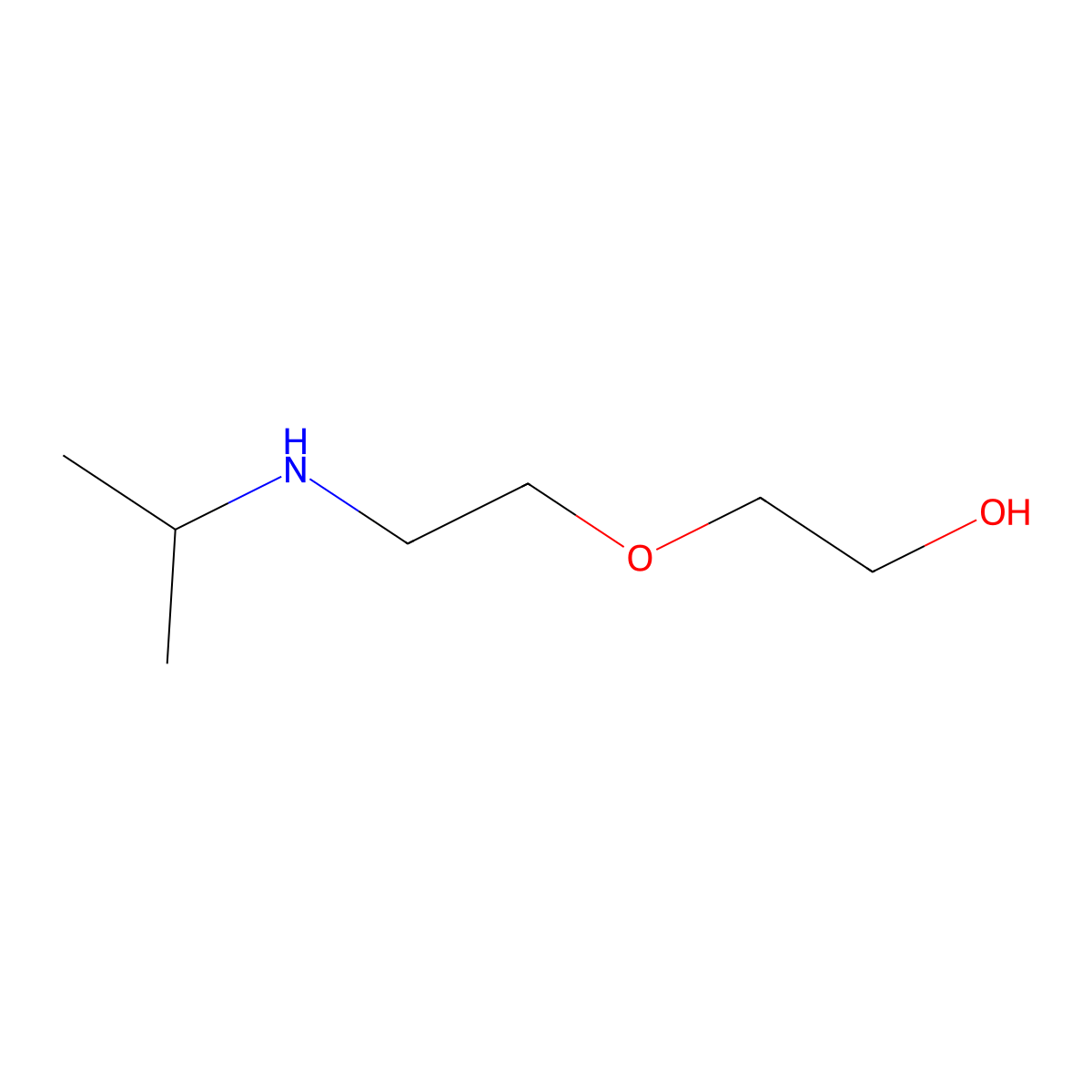 2-{2-[(Propan-2-yl)amino]ethoxy}ethan-1-ol molecular structure, CAS 16202-11-2