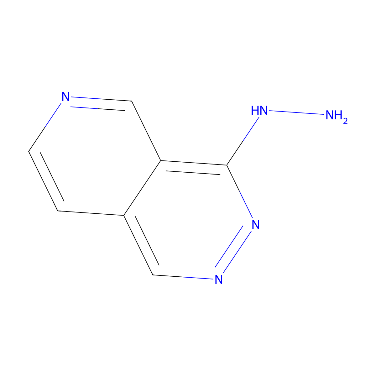 Pyrido(3,4-d)pyridazin-4(3H)-one hydrazone molecular structure, CAS 162022-89-1