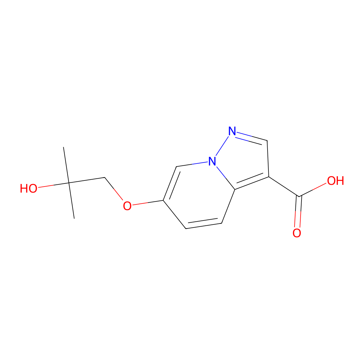 6-(2-Hydroxy-2-methylpropoxy)pyrazolo[1,5-a]pyridine-3-carboxylic acid molecular structure, CAS 1620227-31-7