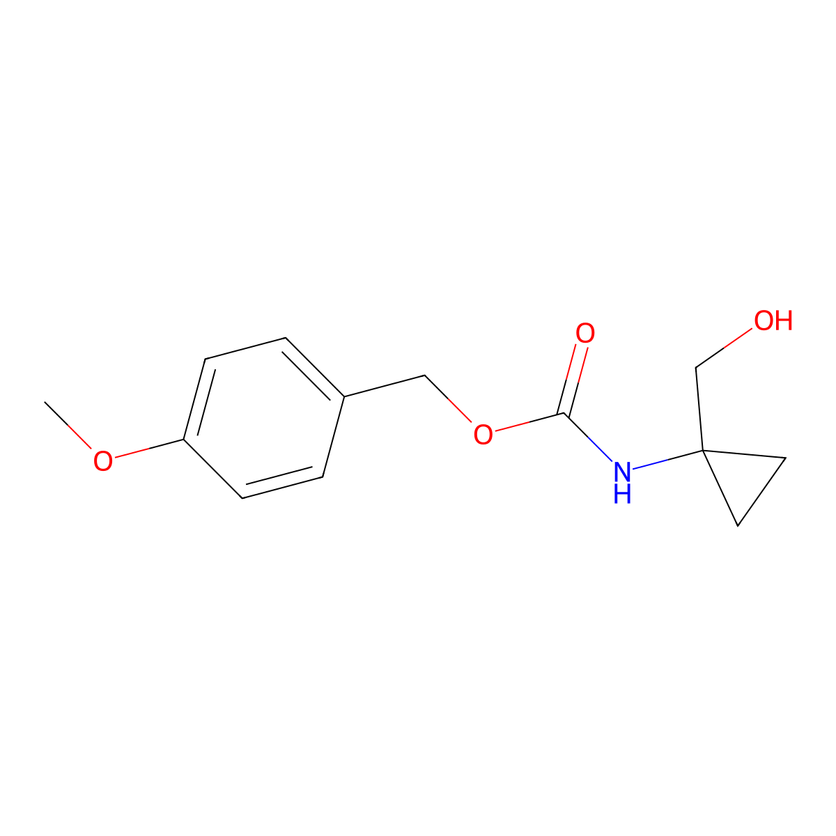 (4-Methoxyphenyl)methyl N-[1-(hydroxymethyl)cyclopropyl]carbamate molecular structure, CAS 1620284-33-4