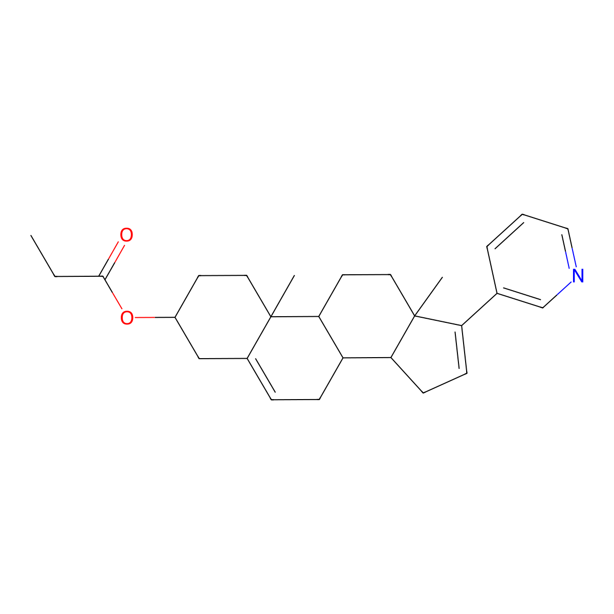 17-(3-Pyridinyl)-3-propanoate-androsta-5,16-dien-3-ol molecular structure, CAS 1620323-43-4