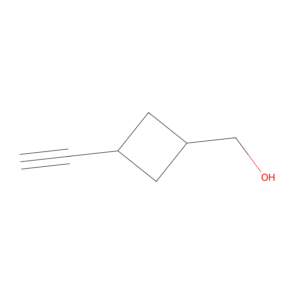 (3-Ethynylcyclobutyl)methanol molecular structure, CAS 162039-22-7