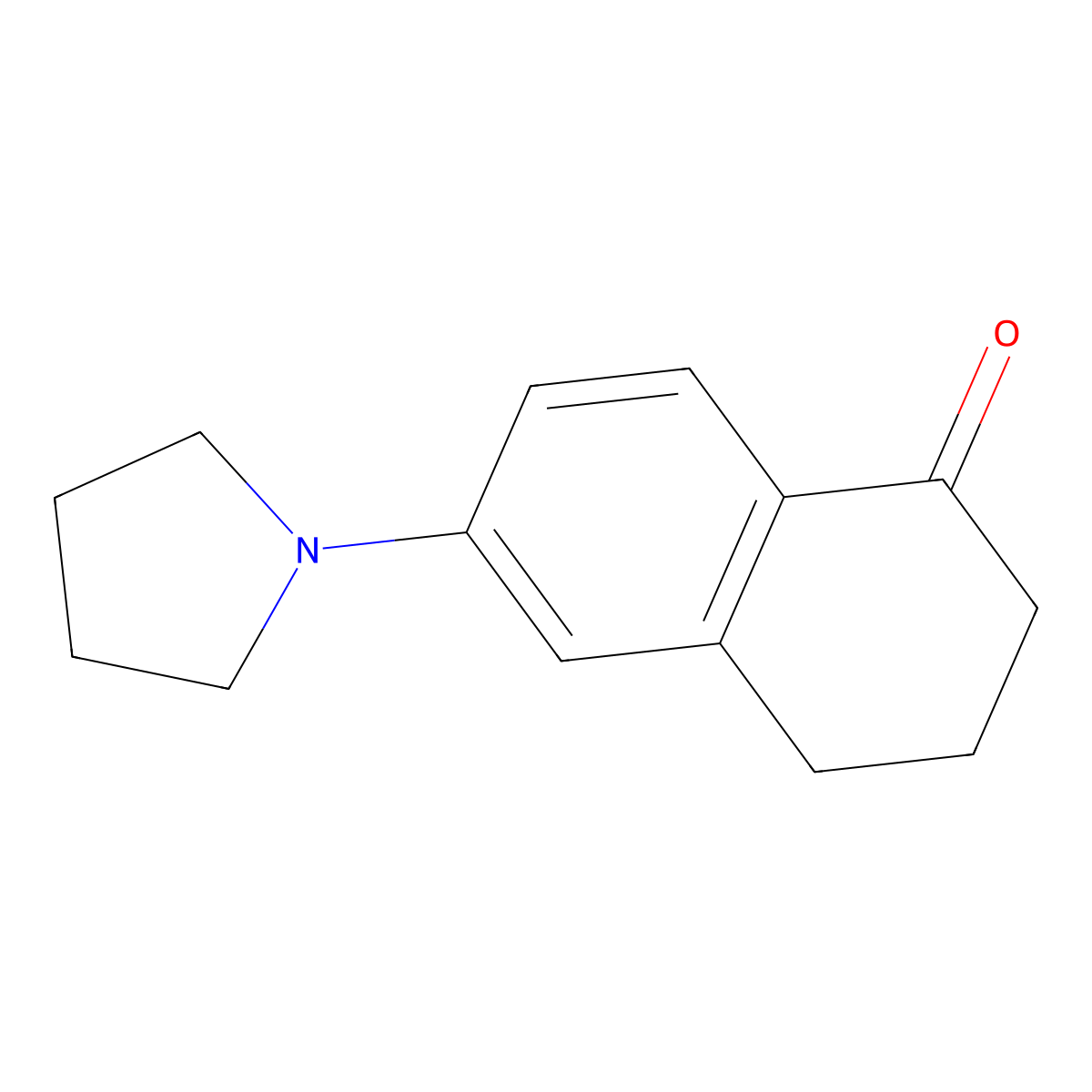 6-(pyrrolidin-1-yl)-3,4-dihydronaphthalen-1(2H)-one molecular structure, CAS 16204-12-9