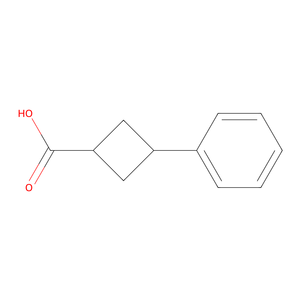 (1s,3s)-3-Phenylcyclobutane-1-carboxylic acid molecular structure, CAS 16204-48-1