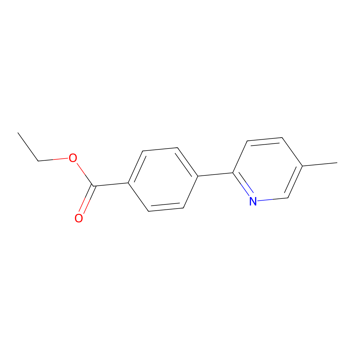Ethyl 4-(5-methylpyridin-2-yl)benzoate molecular structure, CAS 1620405-43-7