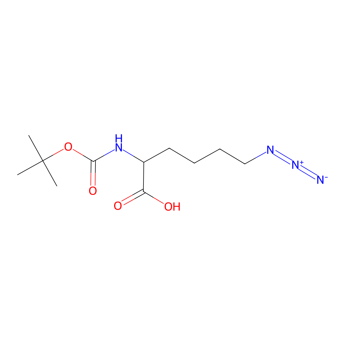 N-boc-6-azido-D-norleucine molecular structure, CAS 1620410-04-9