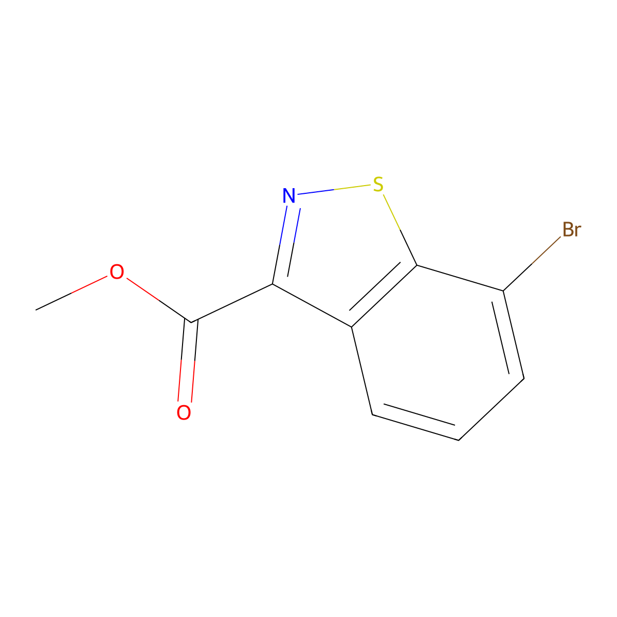 7-Bromo-benzo[d]isothiazole-3-carboxylic acid methyl ester molecular structure, CAS 1620412-37-4