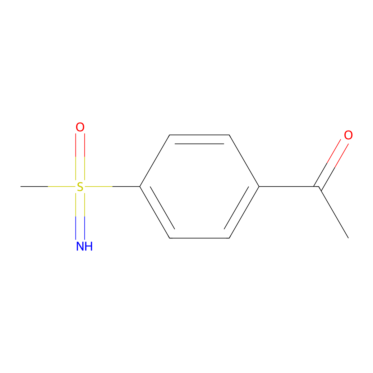 (4-Acetylphenyl)(imino)(methyl)-l6-sulfanone molecular structure, CAS 1620443-54-0