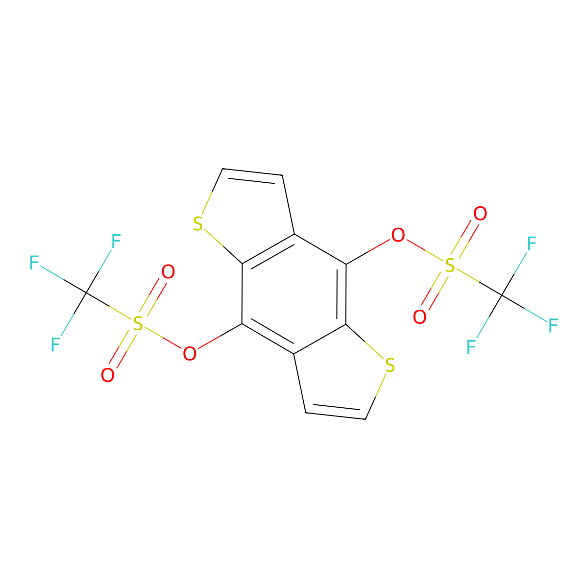 Benzo[1,2-b:4,5-b']dithiophene-4,8-diyl bis(trifluoromethanesulfonate) molecular structure, CAS 1620482-22-5