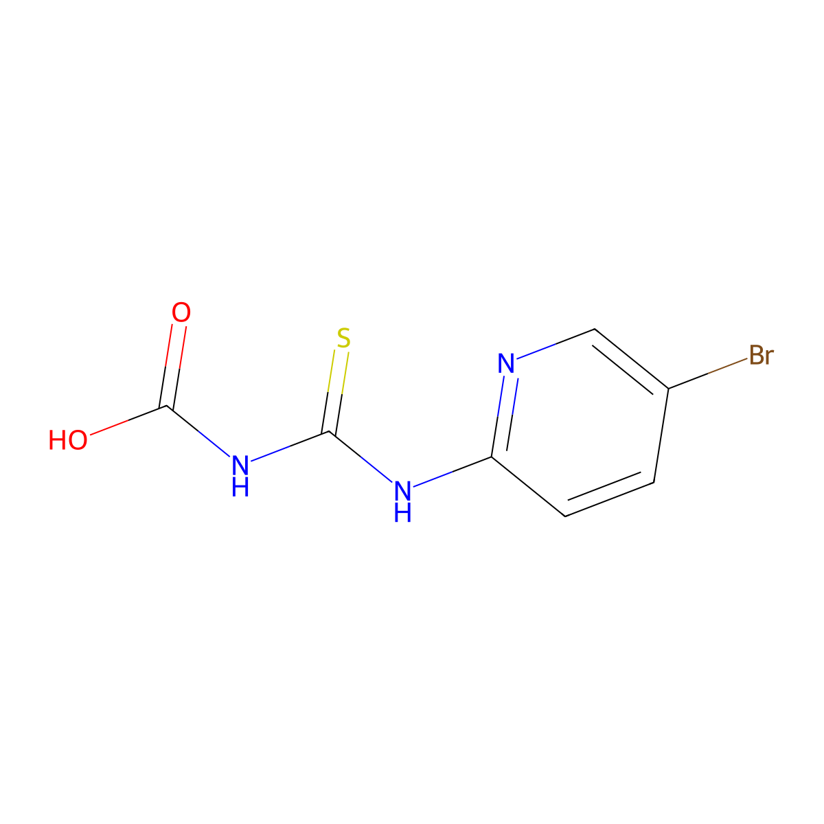 [(5-Bromopyridin-2-yl)carbamothioyl]carbamic acid molecular structure, CAS 1620482-38-3