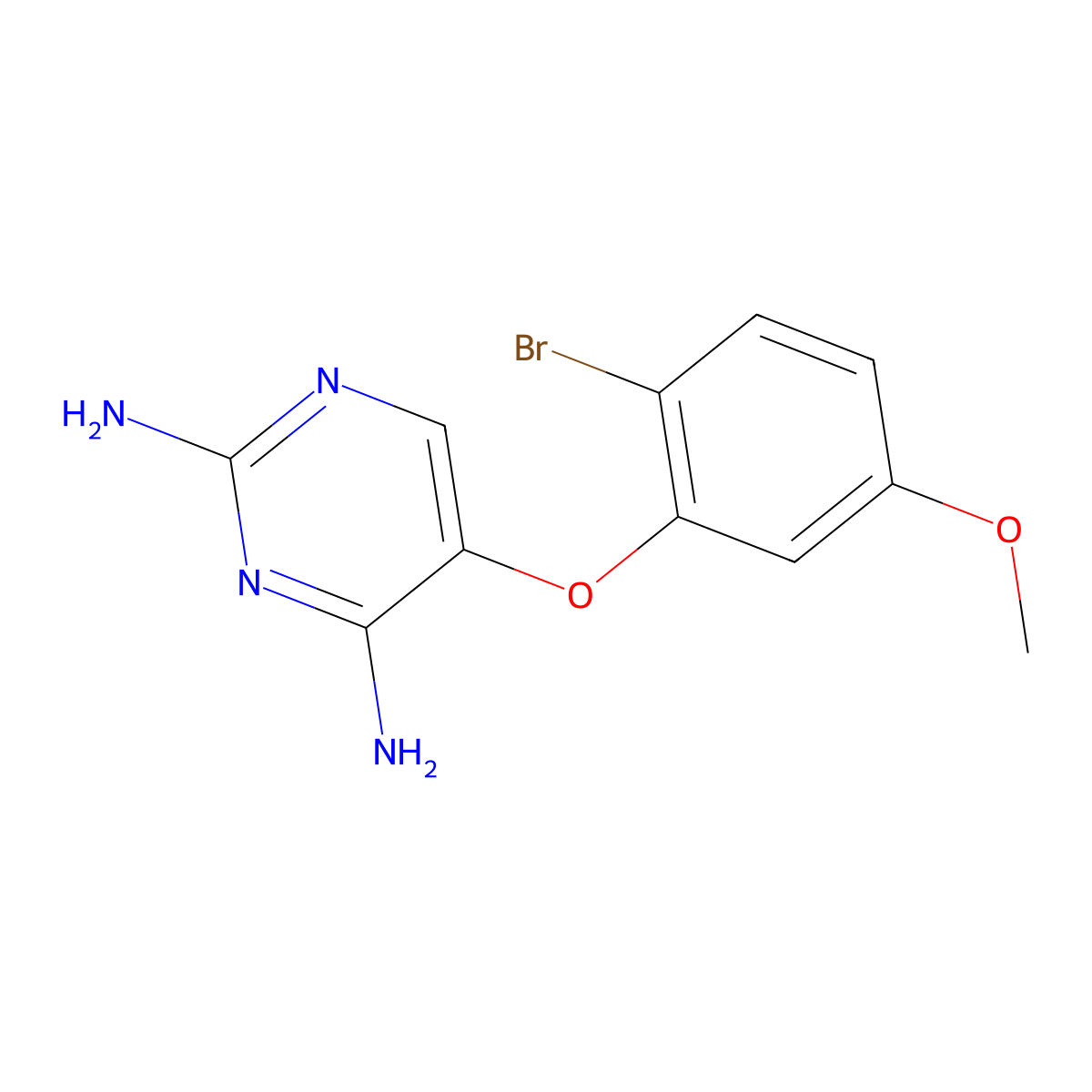 5-(2-Bromo-5-methoxyphenoxy)pyrimidine-2,4-diamine molecular structure, CAS 1620482-40-7