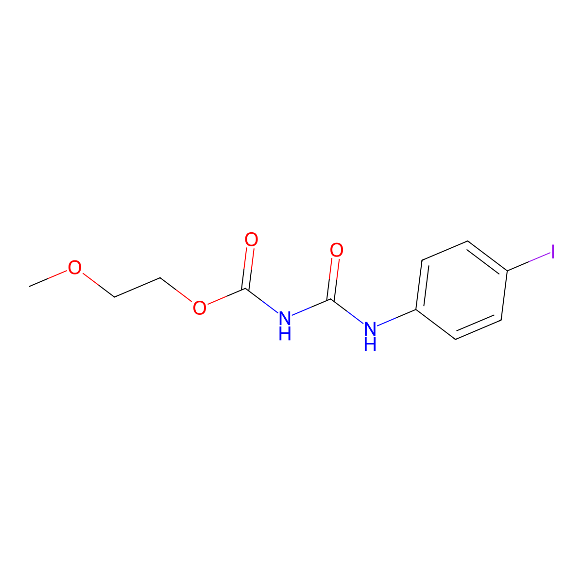 2-methoxyethyl N-[(4-iodophenyl)carbamoyl]carbamate molecular structure, CAS 1620482-42-9
