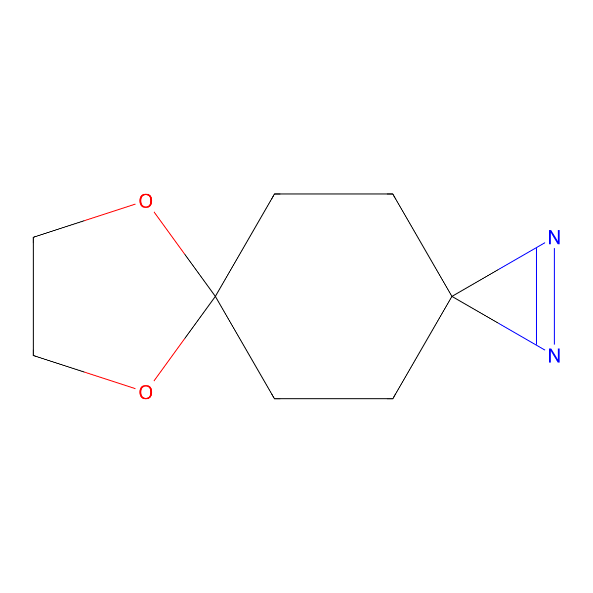 7,10-Dioxa-1,2-diazadispiro[2.2.4^{6}.2^{3}]dodec-1-ene molecular structure, CAS 1620483-17-1