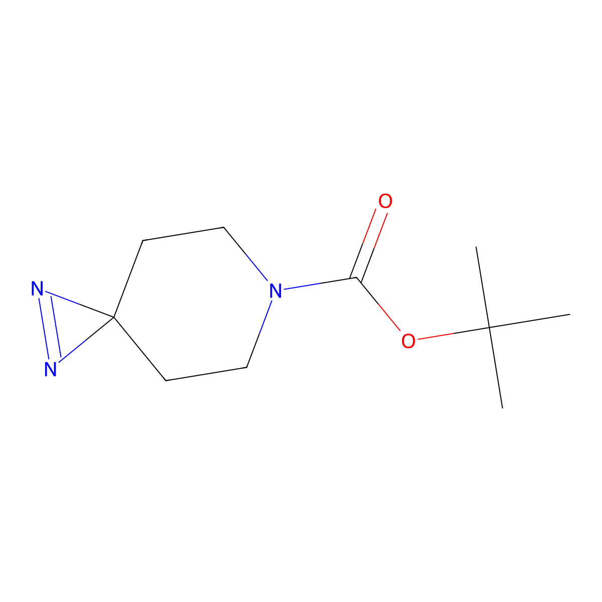 tert-Butyl 1,2,6-triazaspiro[2.5]oct-1-ene-6-carboxylate molecular structure, CAS 1620483-21-7