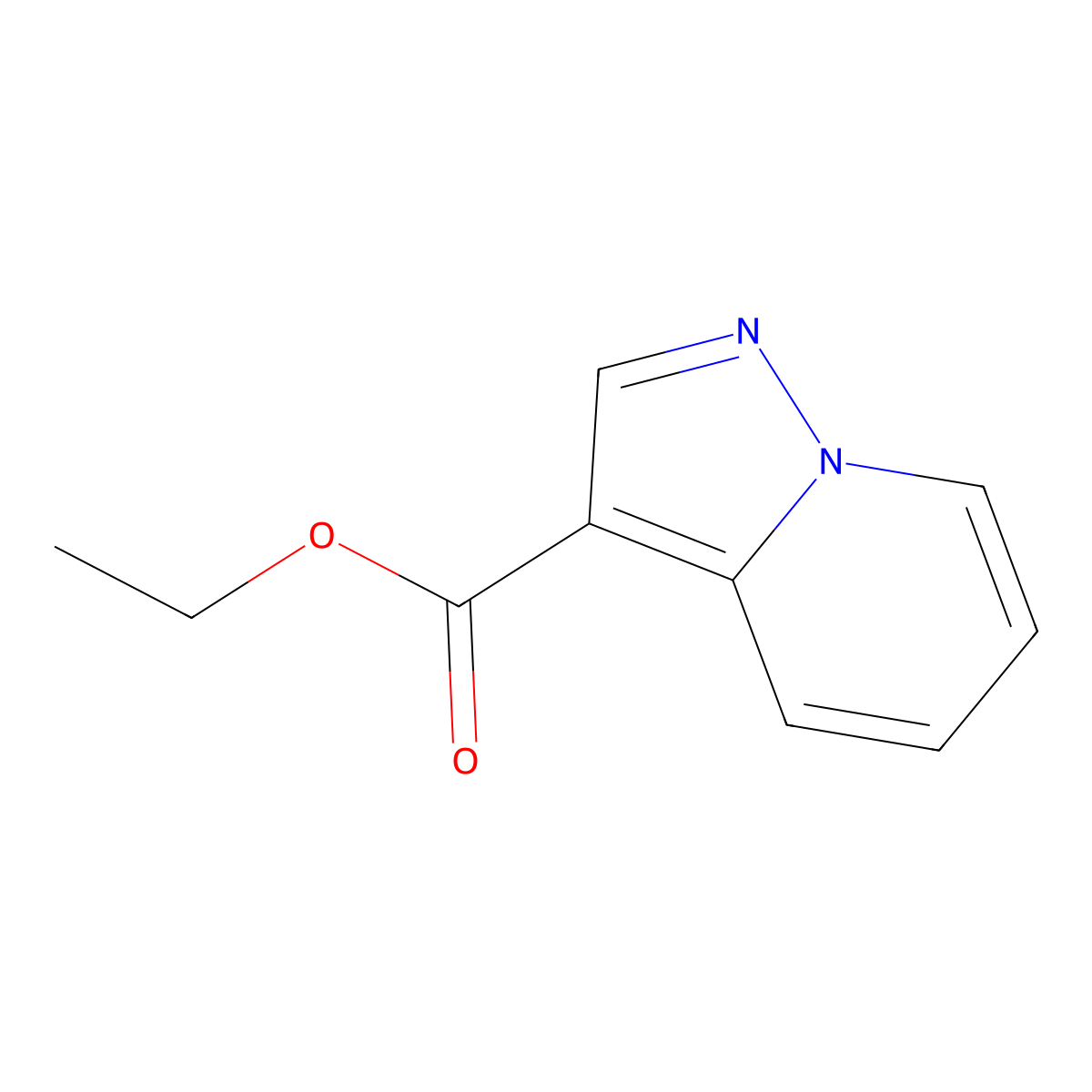 Ethyl pyrazolo(1,5-a)pyridine-3-carboxylate molecular structure, CAS 16205-44-0