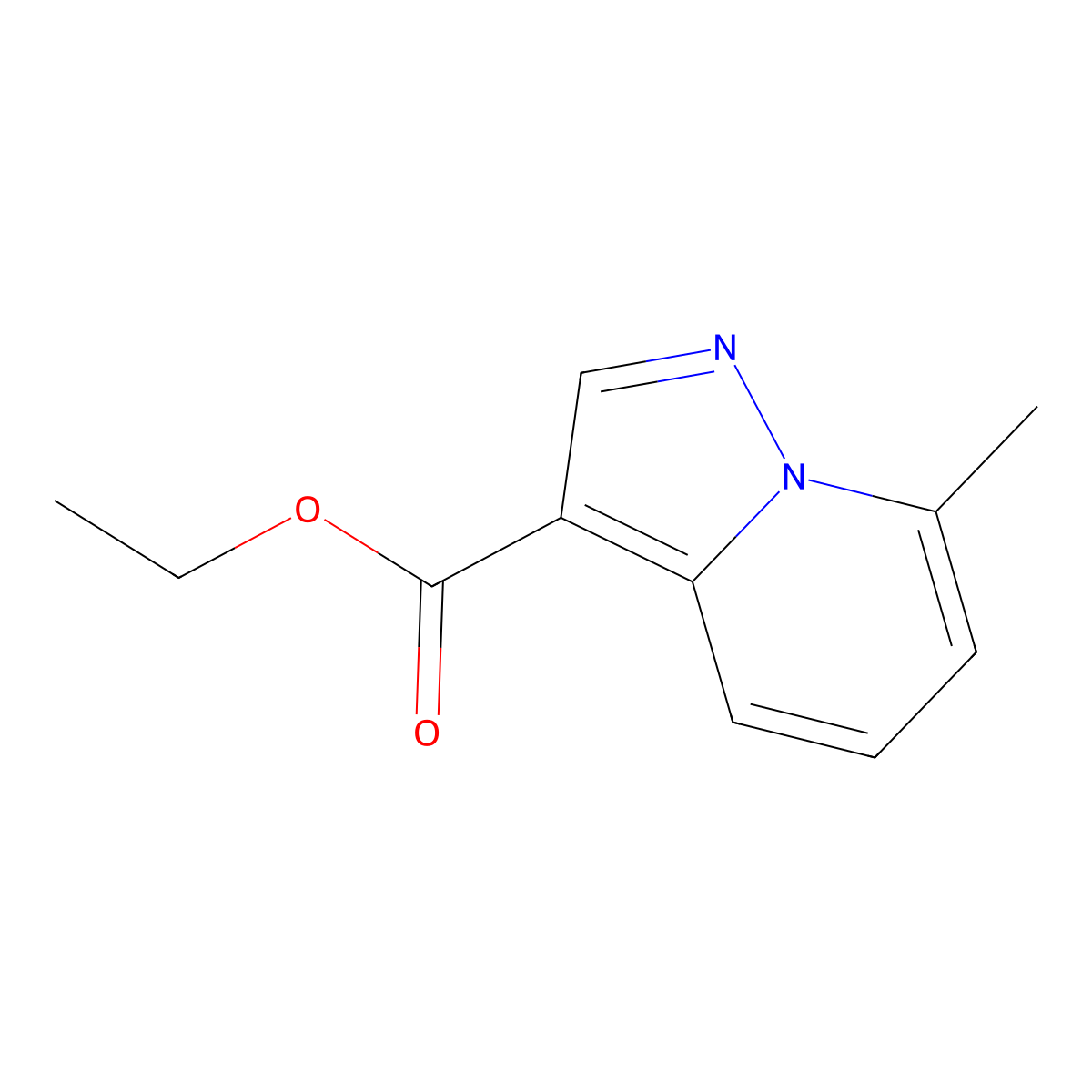 Ethyl 7-methylpyrazolo[1,5-a]pyridine-3-carboxylate molecular structure, CAS 16205-45-1