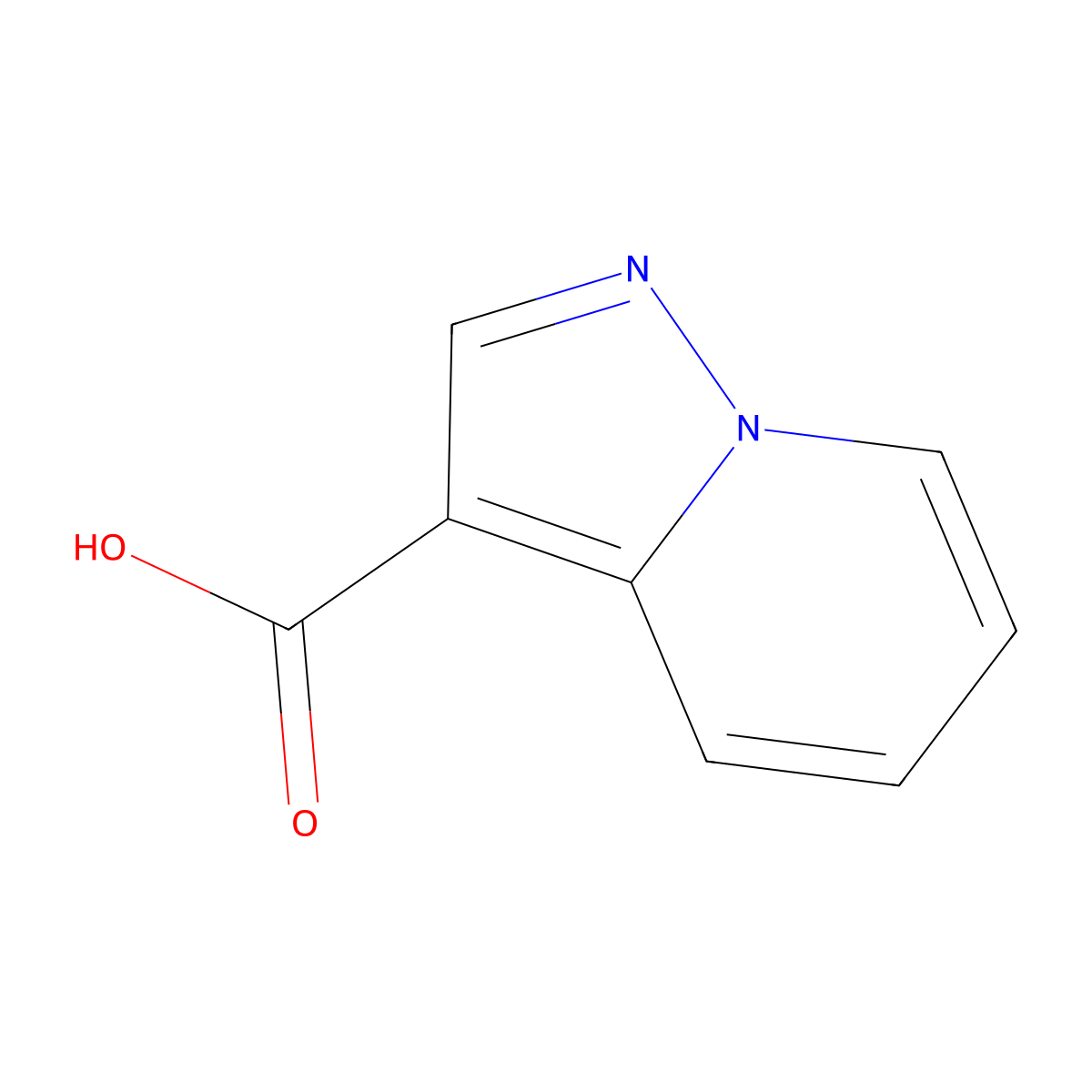 Pyrazolo(1,5-a)pyridine-3-carboxylic acid molecular structure, CAS 16205-46-2