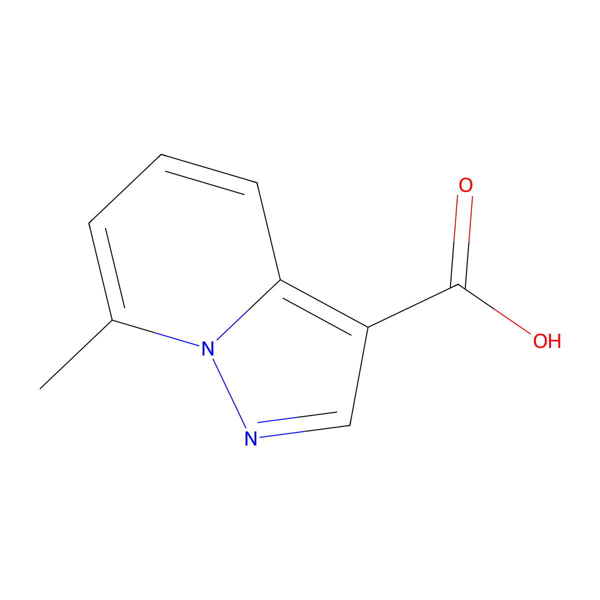 7-Methylpyrazolo[1,5-a]pyridine-3-carboxylic acid molecular structure, CAS 16205-47-3