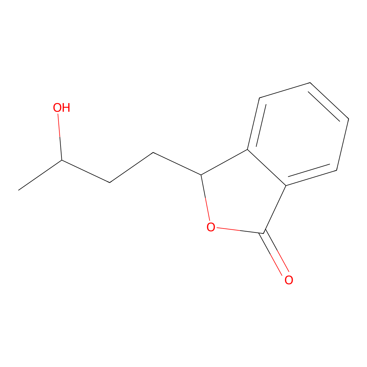 1(3H)-Isobenzofuranone, 3-(3-hydroxybutyl)- molecular structure, CAS 162050-43-3