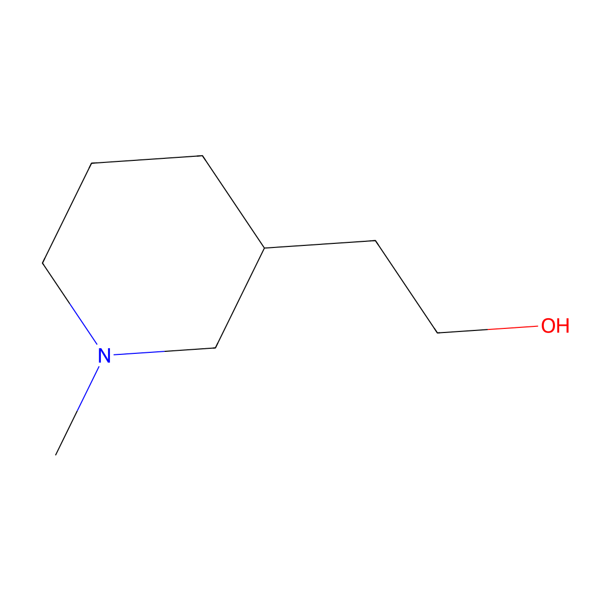 (S)-2-(1-methylpiperidin-3-yl)ethan-1-ol molecular structure, CAS 1620510-56-6