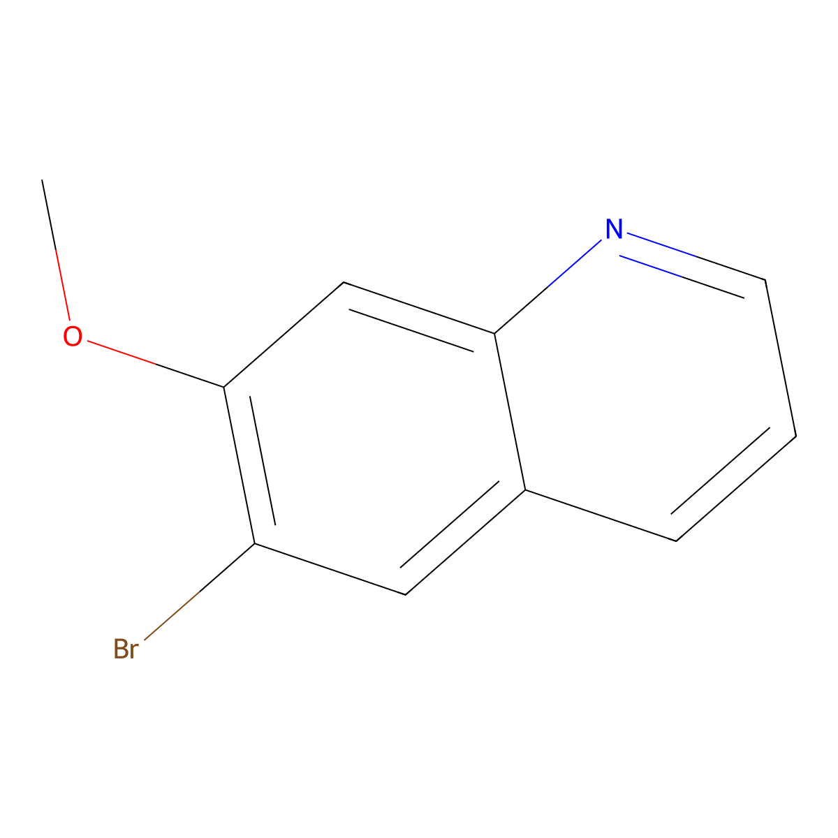 6-Bromo-7-methoxyquinoline molecular structure, CAS 1620515-86-7