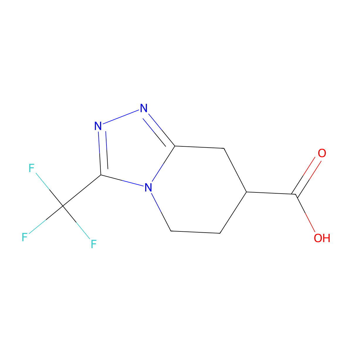 3-(trifluoromethyl)-5H,6H,7H,8H-[1,2,4]triazolo[4,3-a]pyridine-7-carboxylic acid molecular structure, CAS 1620564-62-6