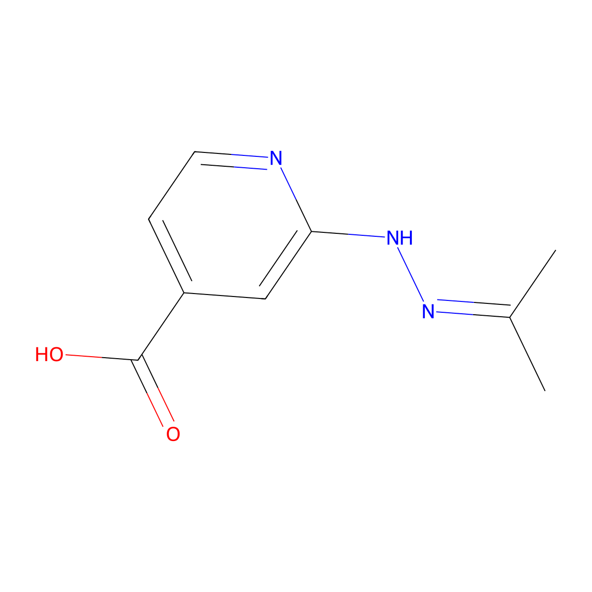 2-(2-(Propan-2-ylidene)hydrazinyl)isonicotinic acid molecular structure, CAS 1620569-20-1