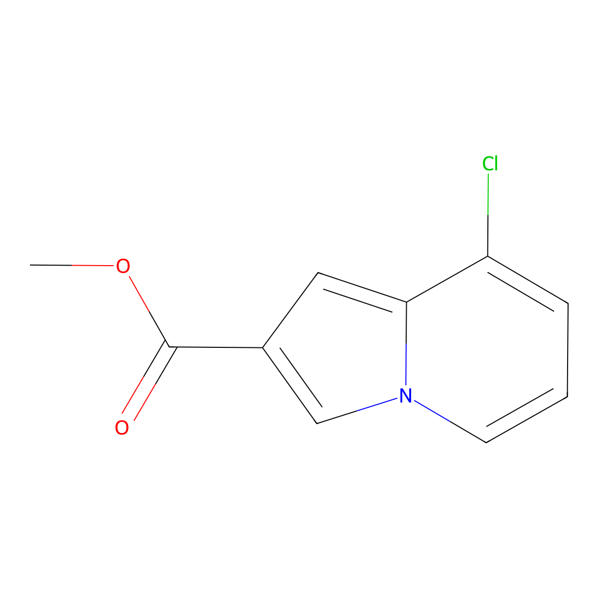 Methyl 8-chloroindolizine-2-carboxylate molecular structure, CAS 1620570-12-8