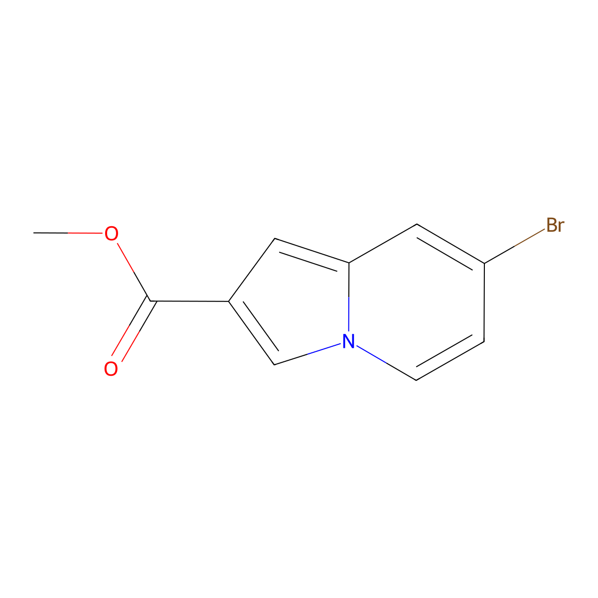 Methyl 7-bromoindolizine-2-carboxylate molecular structure, CAS 1620570-14-0