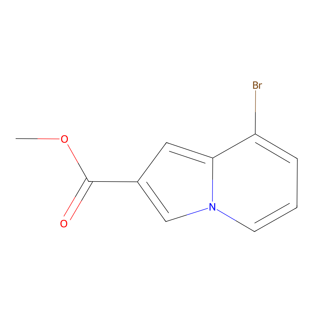 8-Bromo-indolizine-2-carboxylic acid methyl ester molecular structure, CAS 1620570-15-1