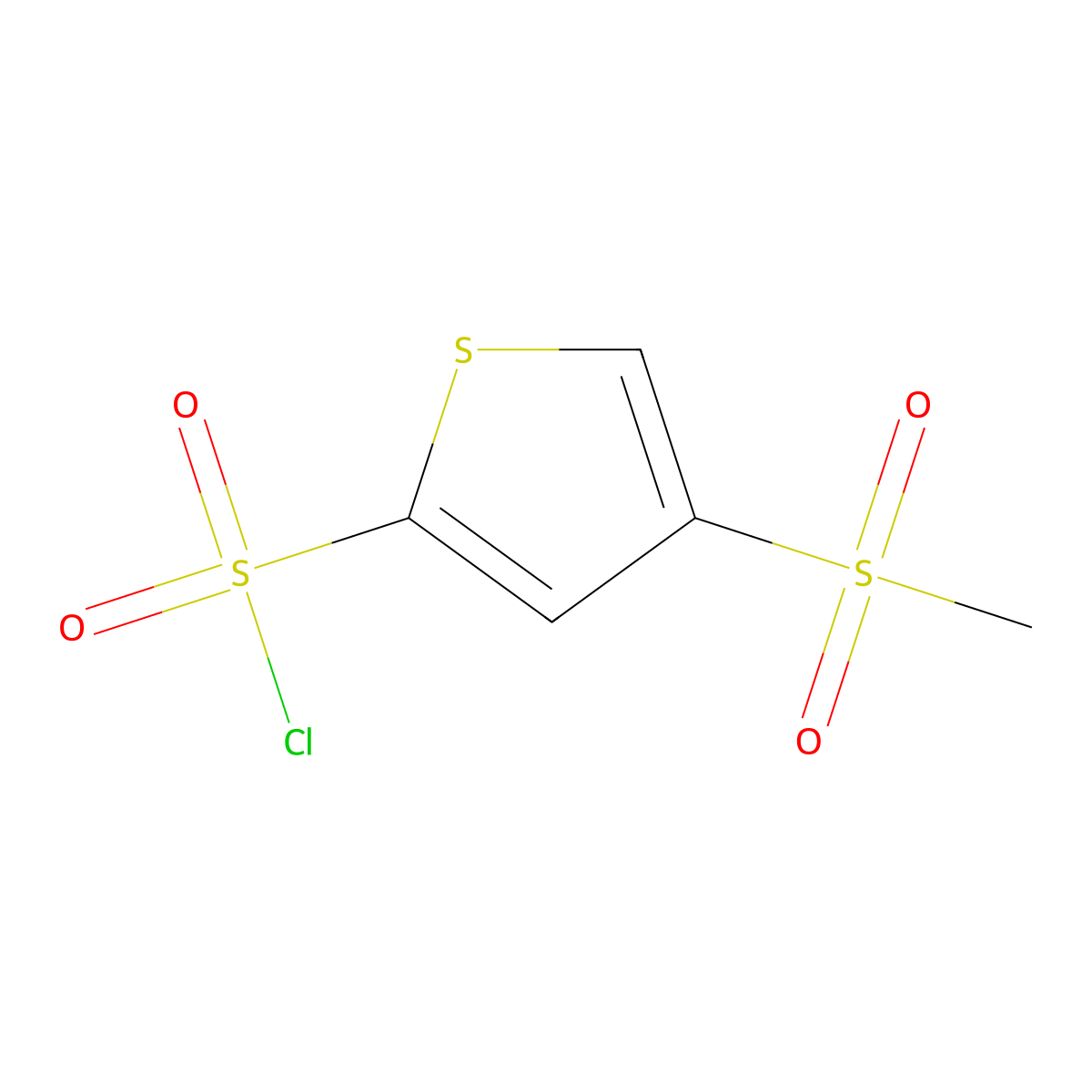 4-Methanesulfonylthiophene-2-sulfonyl chloride molecular structure, CAS 1620572-54-4