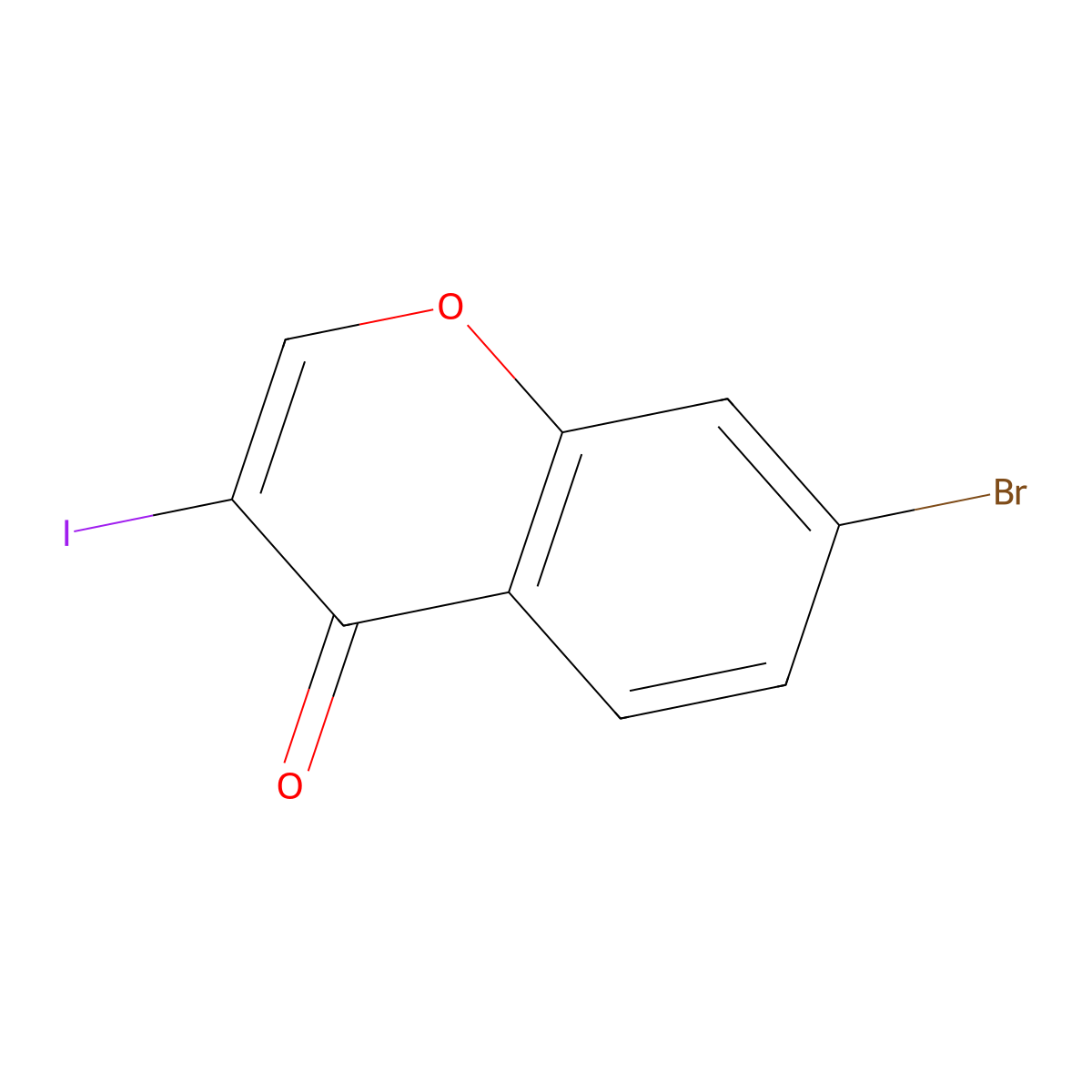 7-Bromo-3-iodo-4H-chromen-4-one molecular structure, CAS 1620578-38-2