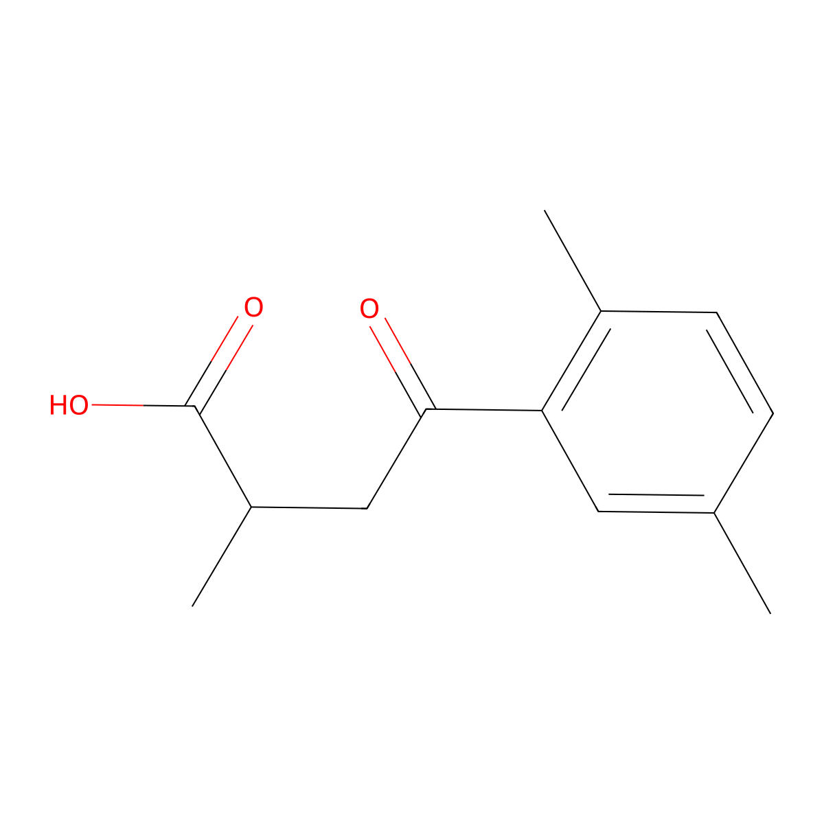 4-(2,5-Dimethylphenyl)-2-methyl-4-oxobutanoic acid molecular structure, CAS 16206-40-9