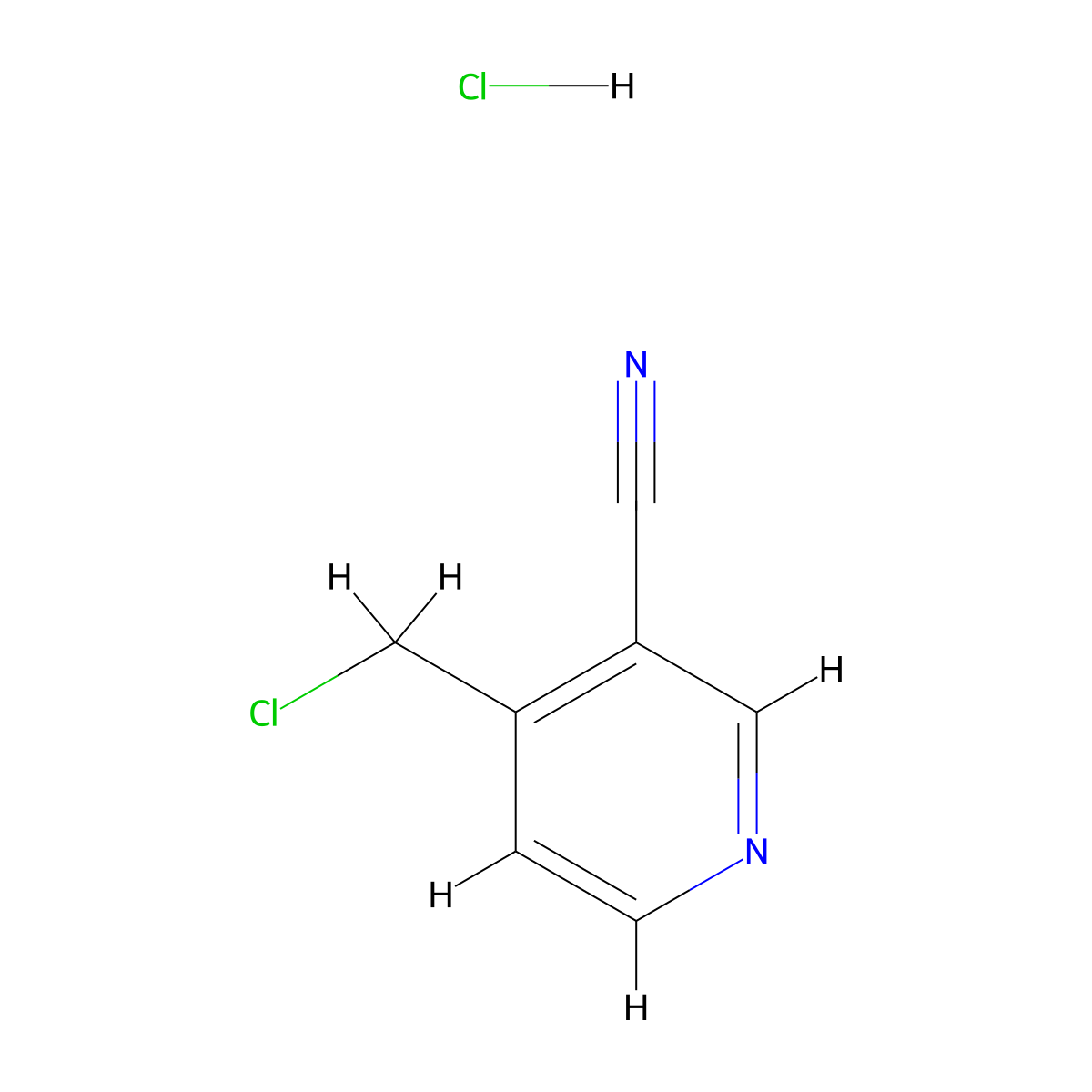 4-(Chloromethyl)pyridine-3-carbonitrile hydrochloride molecular structure, CAS 1620645-97-7