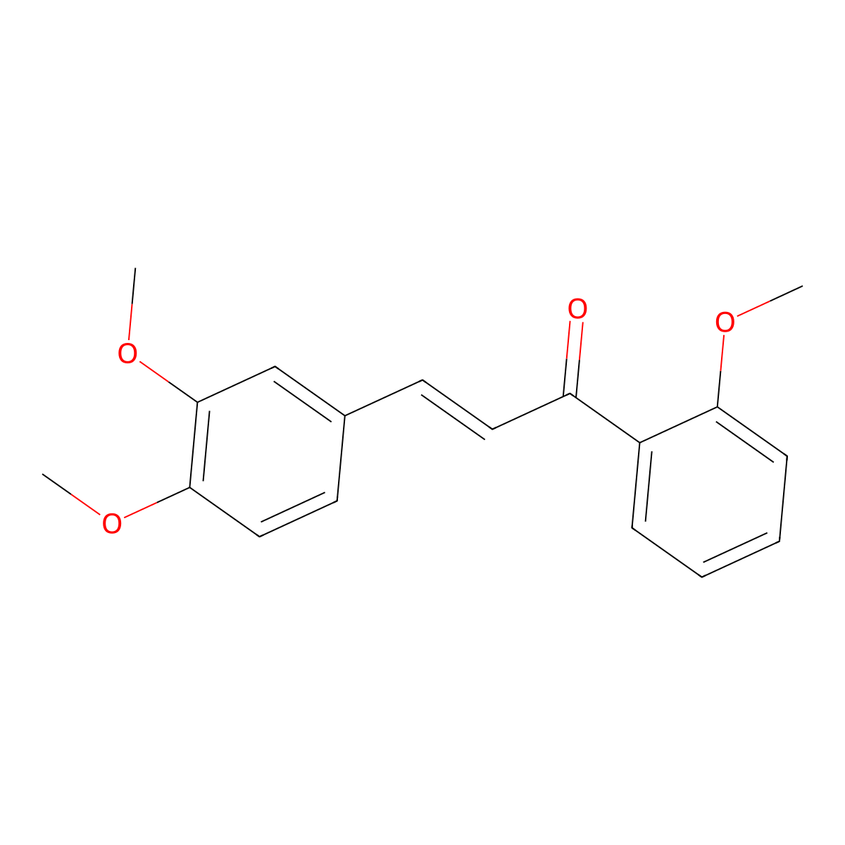 (2E)-3-(3,4-Dimethoxyphenyl)-1-(2-methoxyphenyl)prop-2-en-1-one molecular structure, CAS 1620649-86-6