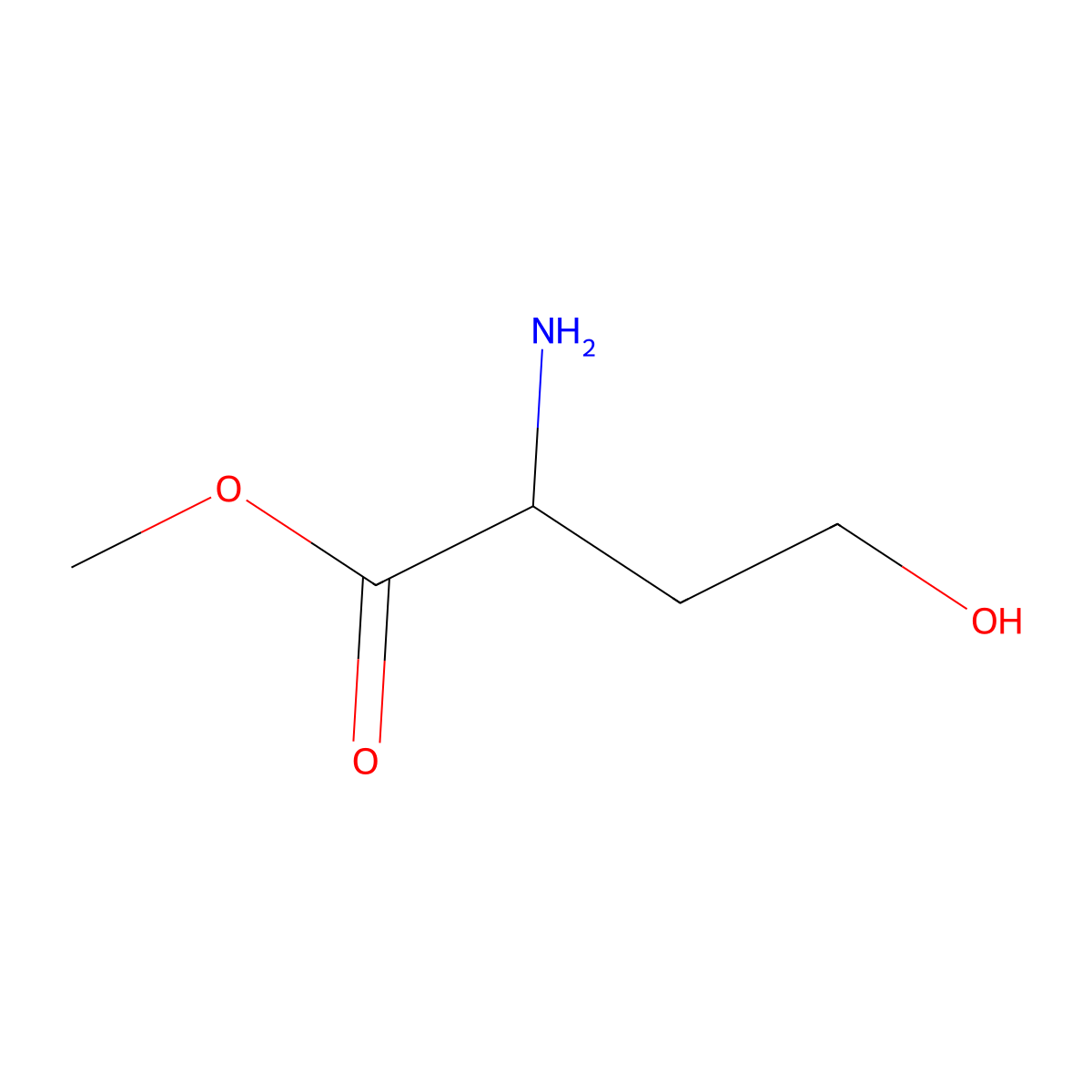 methyl (2R)-2-amino-4-hydroxybutanoate molecular structure, CAS 1620659-20-2