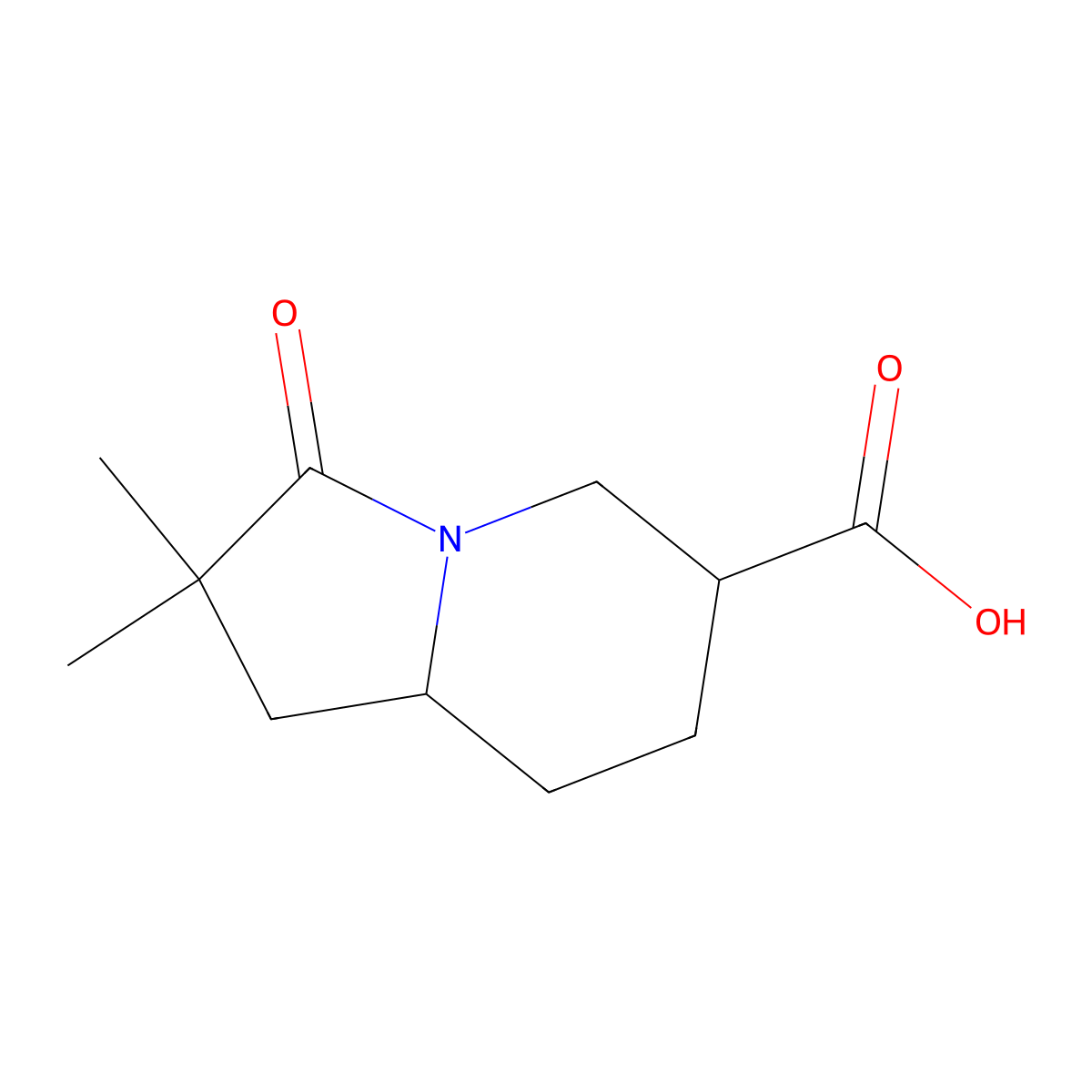 2,2-Dimethyl-3-oxooctahydroindolizine-6-carboxylic acid molecular structure, CAS 1620676-66-5