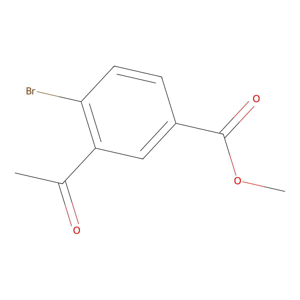 Methyl 3-acetyl-4-bromobenzoate molecular structure, CAS 1620678-03-6