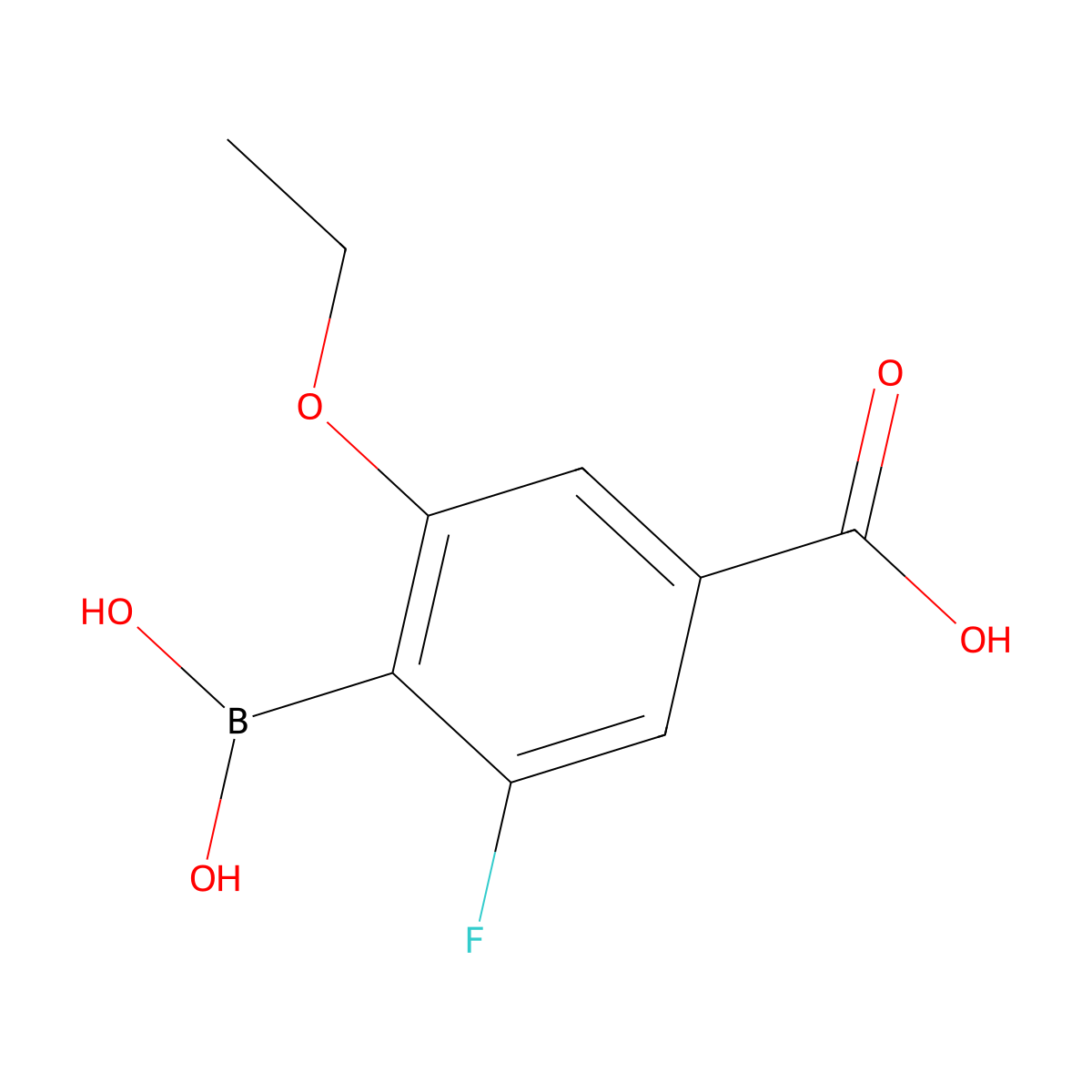 4-Borono-3-ethoxy-5-fluorobenzoic acid molecular structure, CAS 1620678-09-2