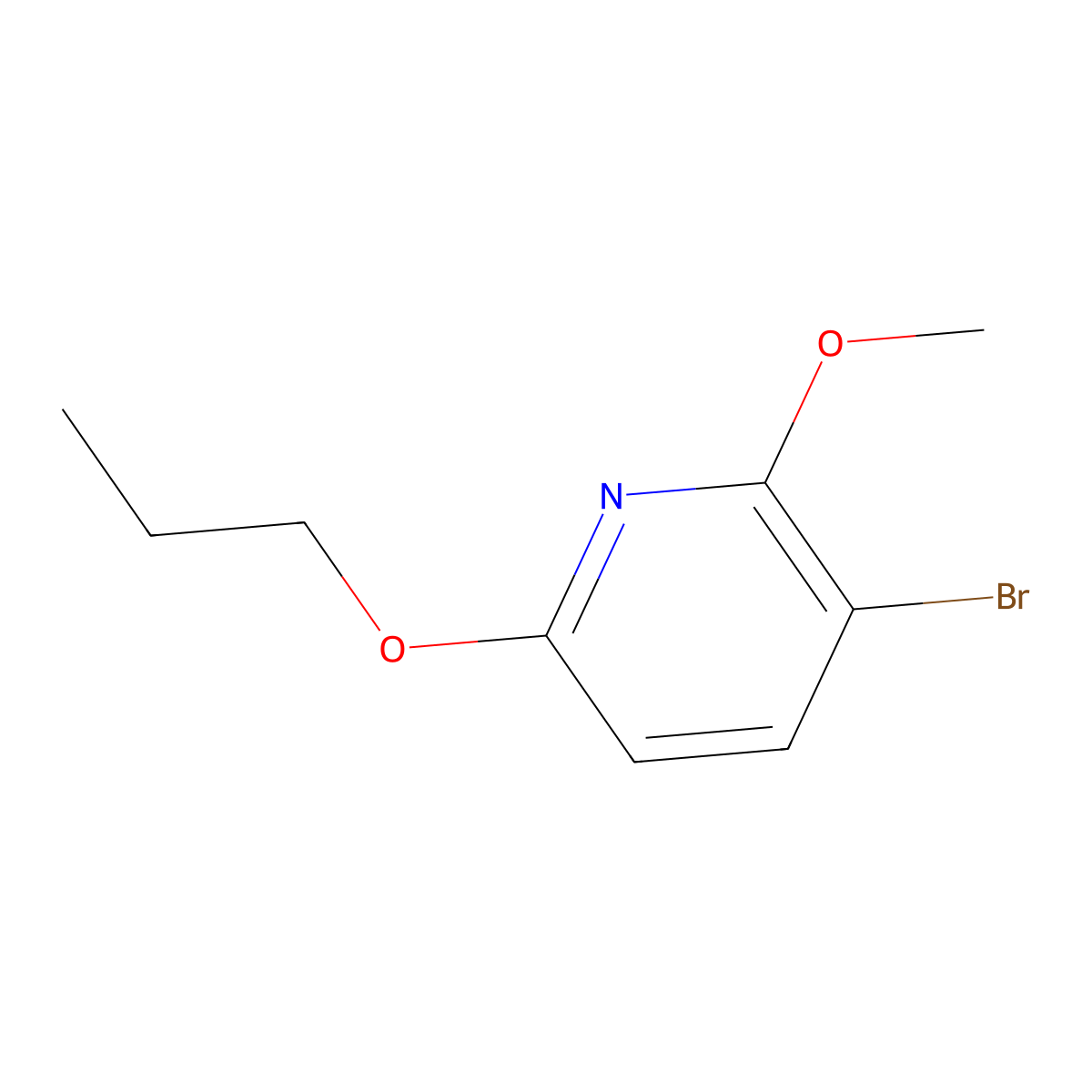 3-Bromo-2-methoxy-6-propoxypyridine molecular structure, CAS 1620690-55-2