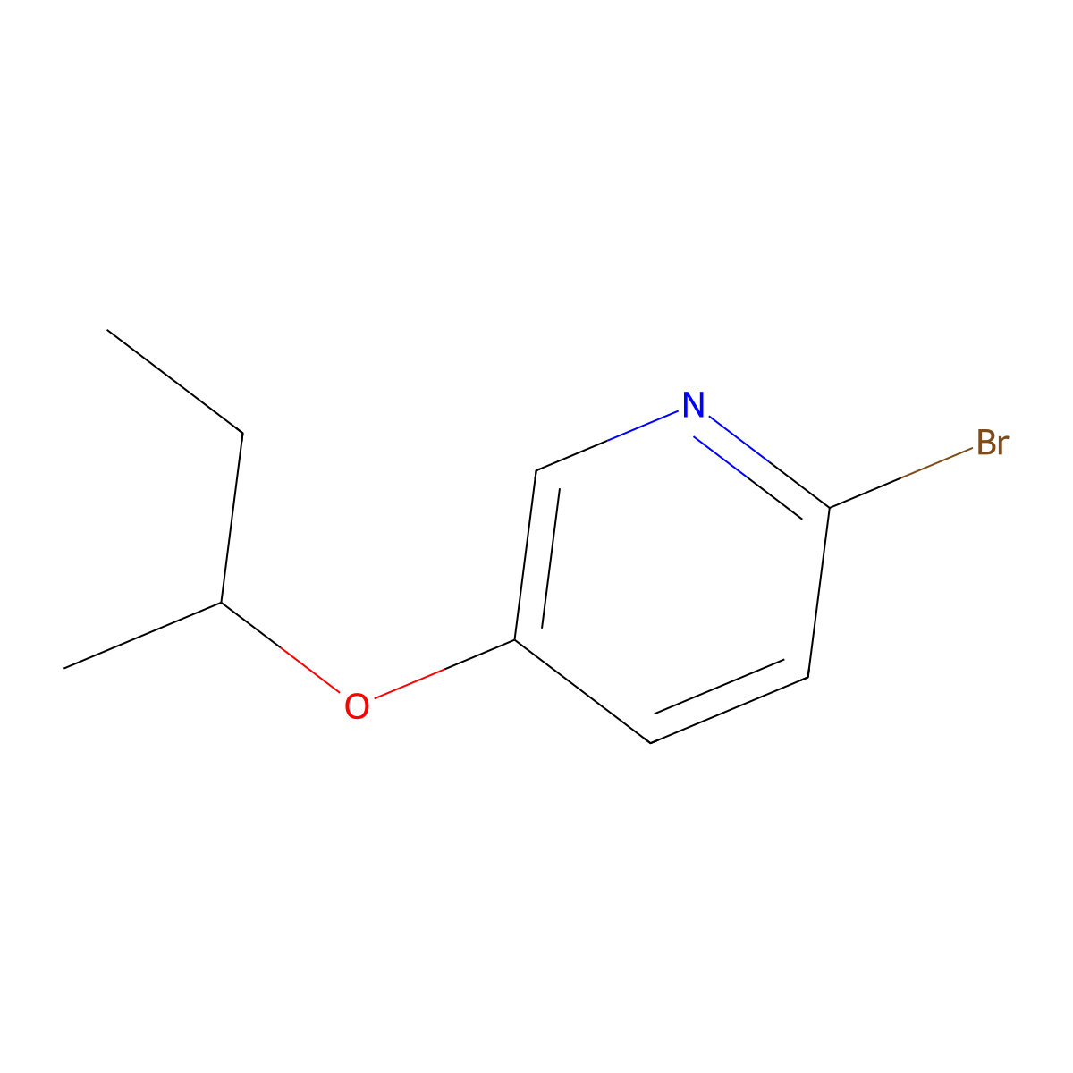 2-Bromo-5-(sec-butoxy)pyridine molecular structure, CAS 1620690-95-0