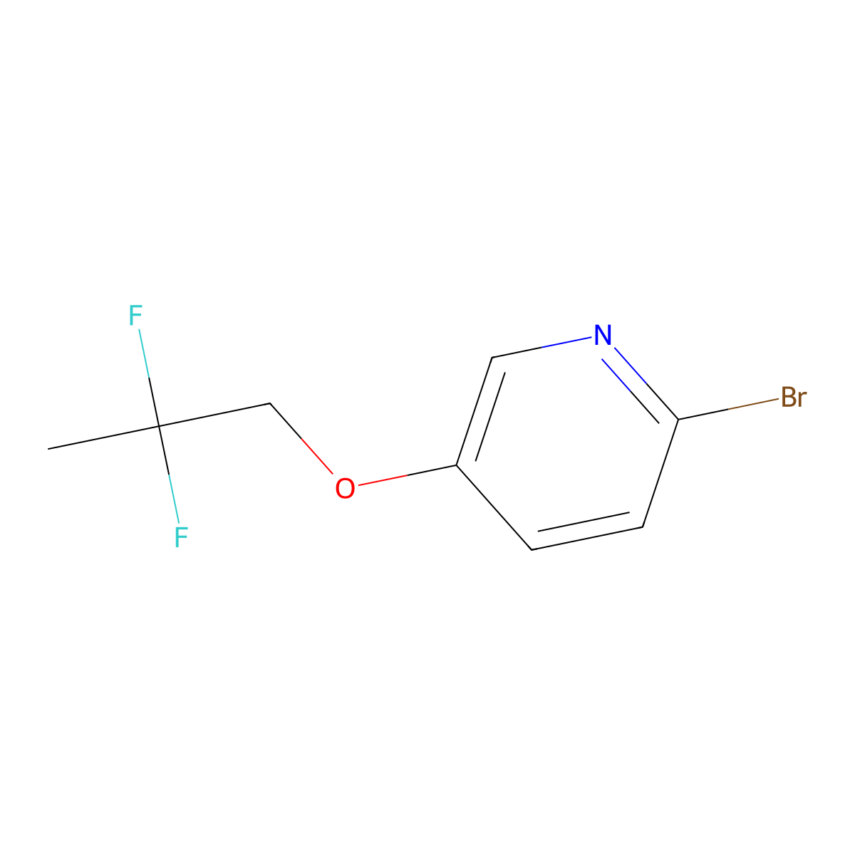 2-Bromo-5-(2,2-difluoropropoxy)pyridine molecular structure, CAS 1620690-97-2