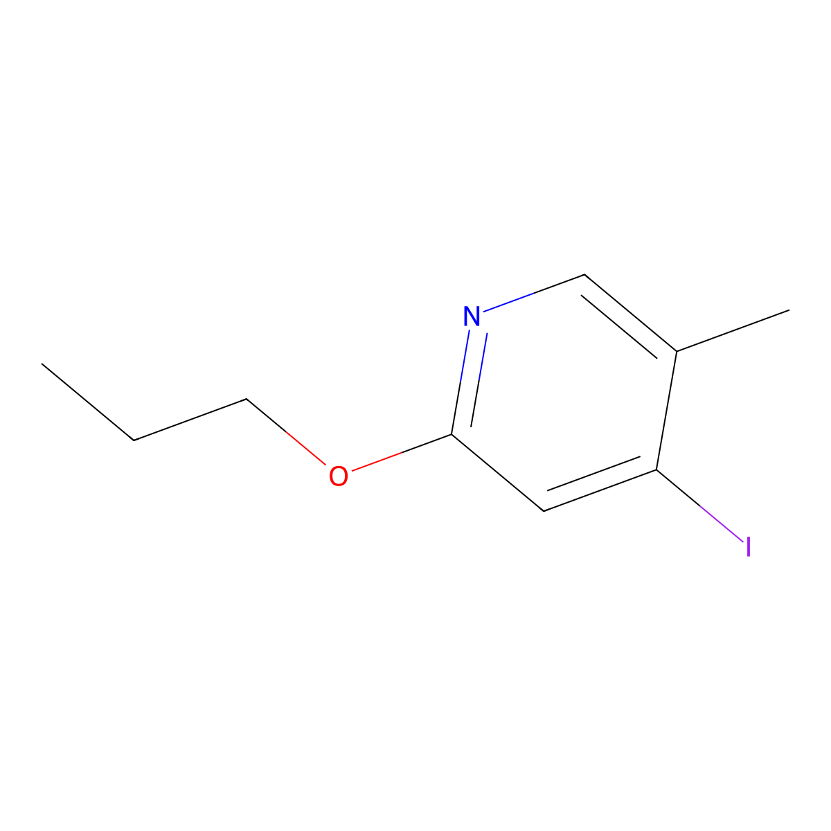 4-Iodo-5-methyl-2-propoxypyridine molecular structure, CAS 1620691-15-7