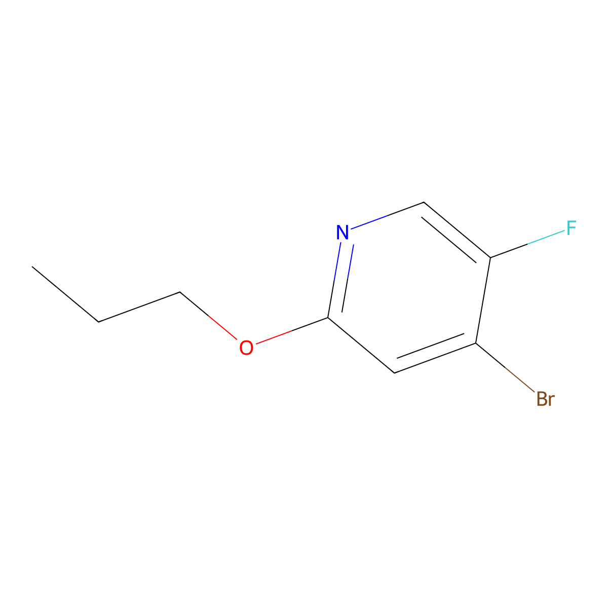 4-Bromo-5-fluoro-2-propoxypyridine molecular structure, CAS 1620691-22-6