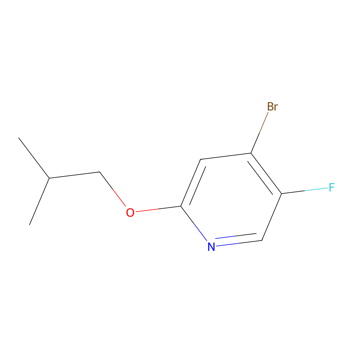 4-Bromo-5-fluoro-2-isobutoxypyridine molecular structure, CAS 1620691-25-9