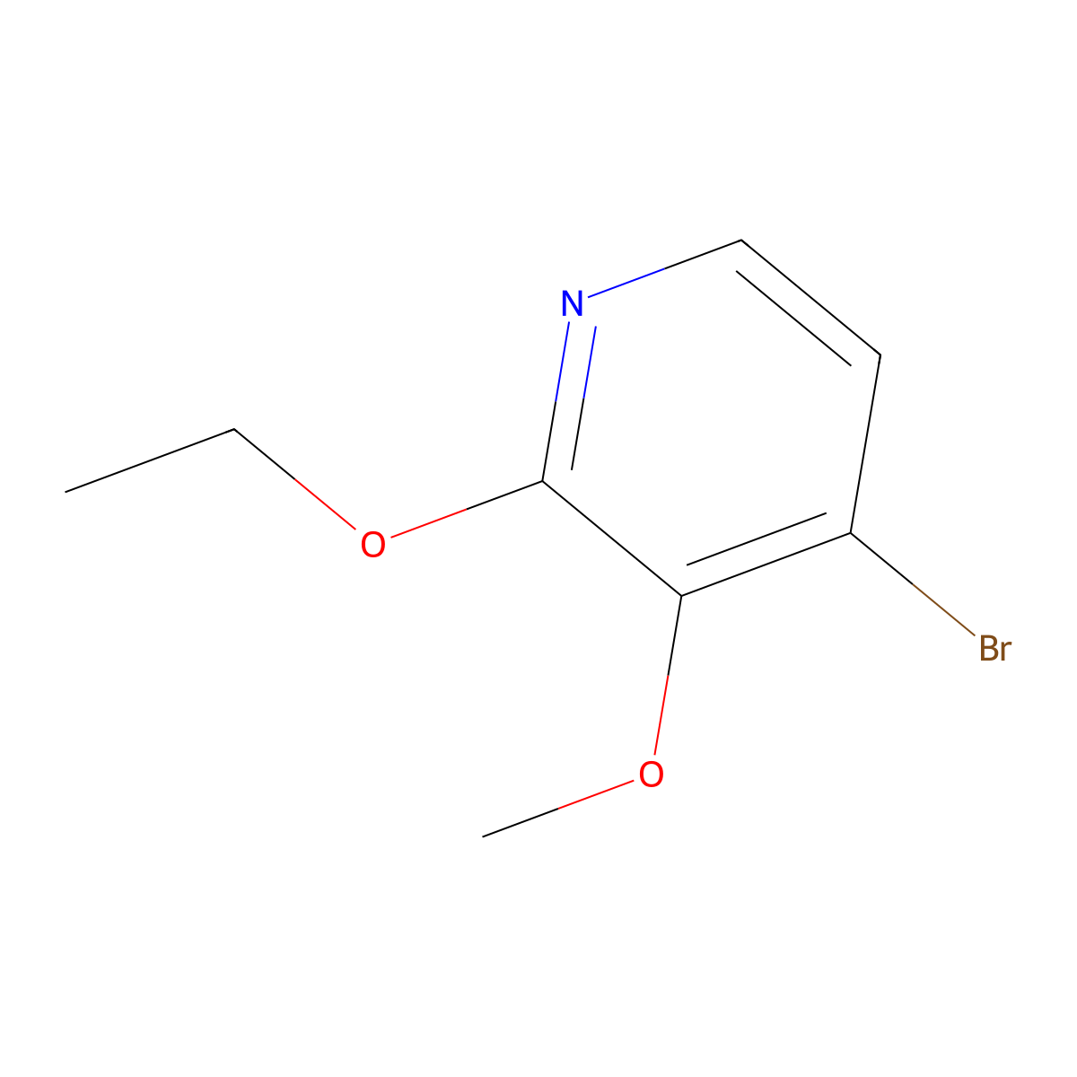 4-Bromo-2-ethoxy-3-methoxypyridine molecular structure, CAS 1620691-41-9