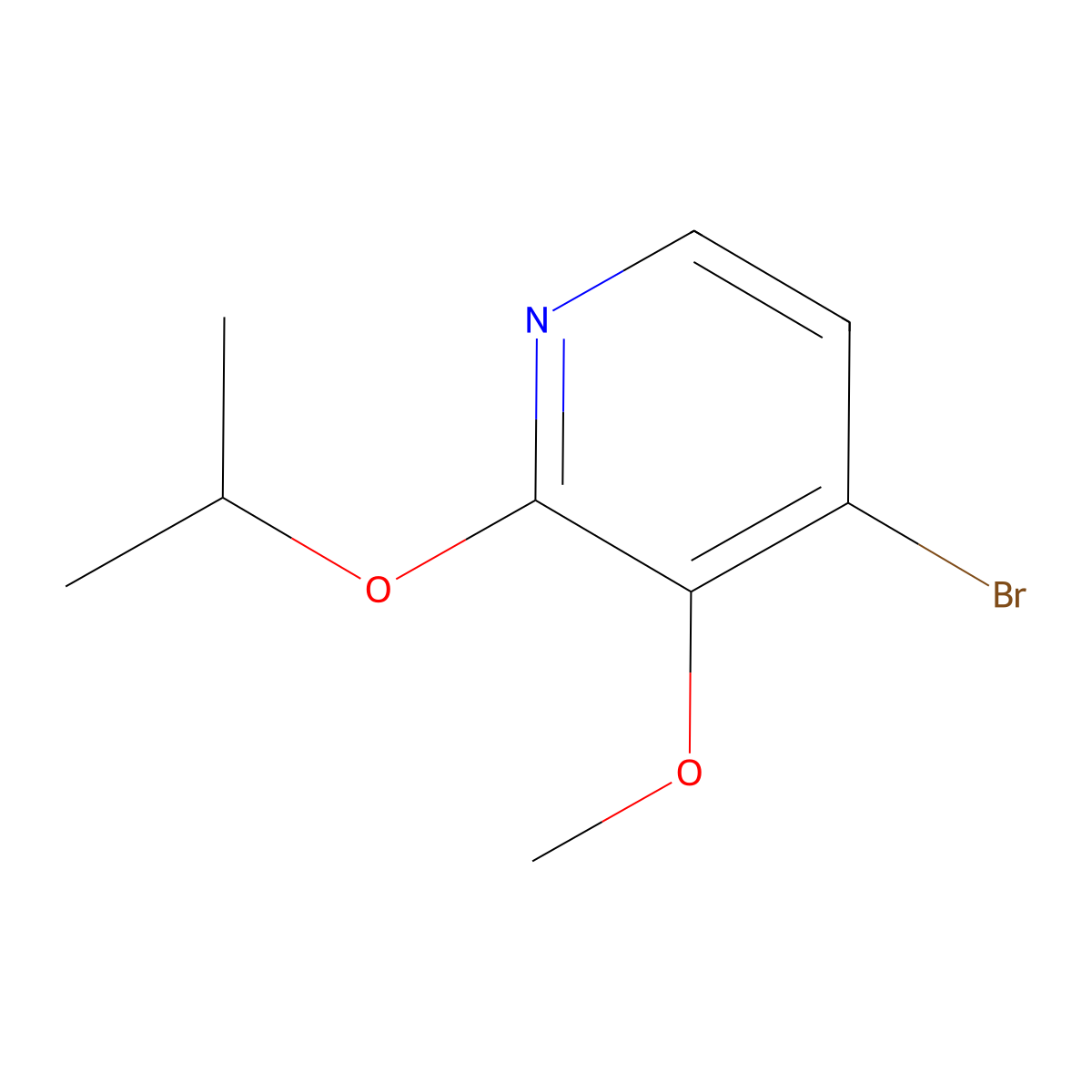 4-Bromo-2-isopropoxy-3-methoxypyridine molecular structure, CAS 1620691-45-3